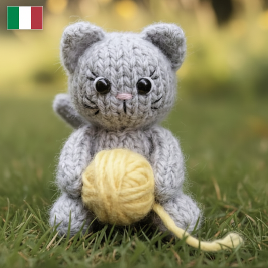 Schema in italiano uncinetto gattino