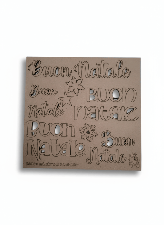 SCRITTE NATALIZIE IN MDF - Angels Style merceria creativa