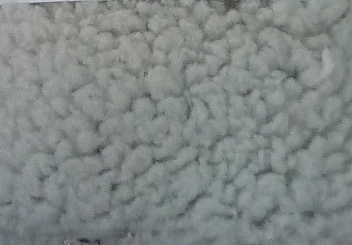 Tessuto peloso riccio grigio