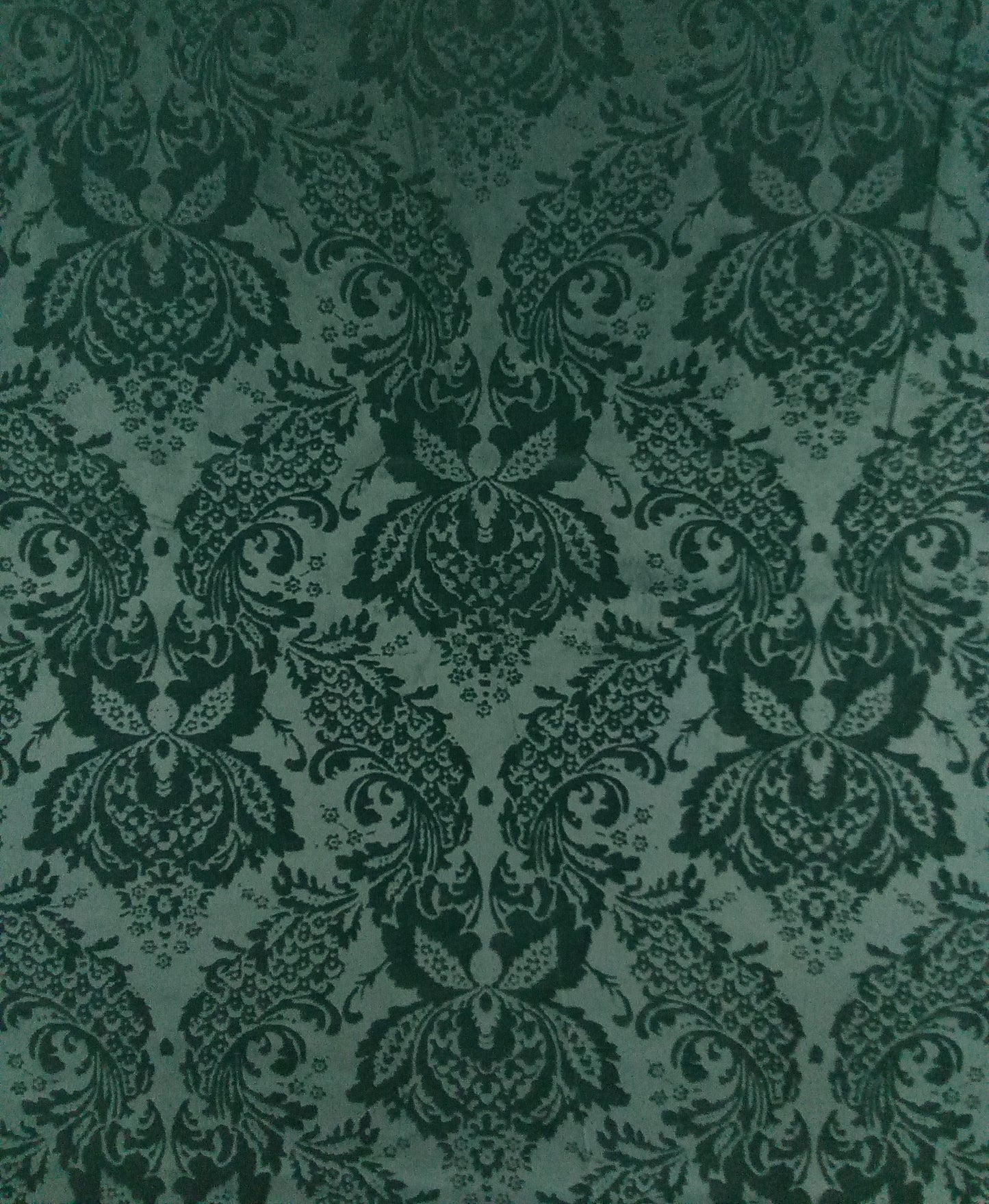 Tessuto velluto devore' broccato verde