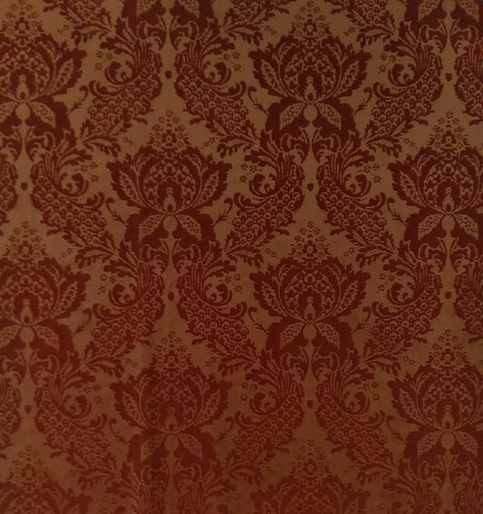 Tessuto velluto devore' broccato - marrone