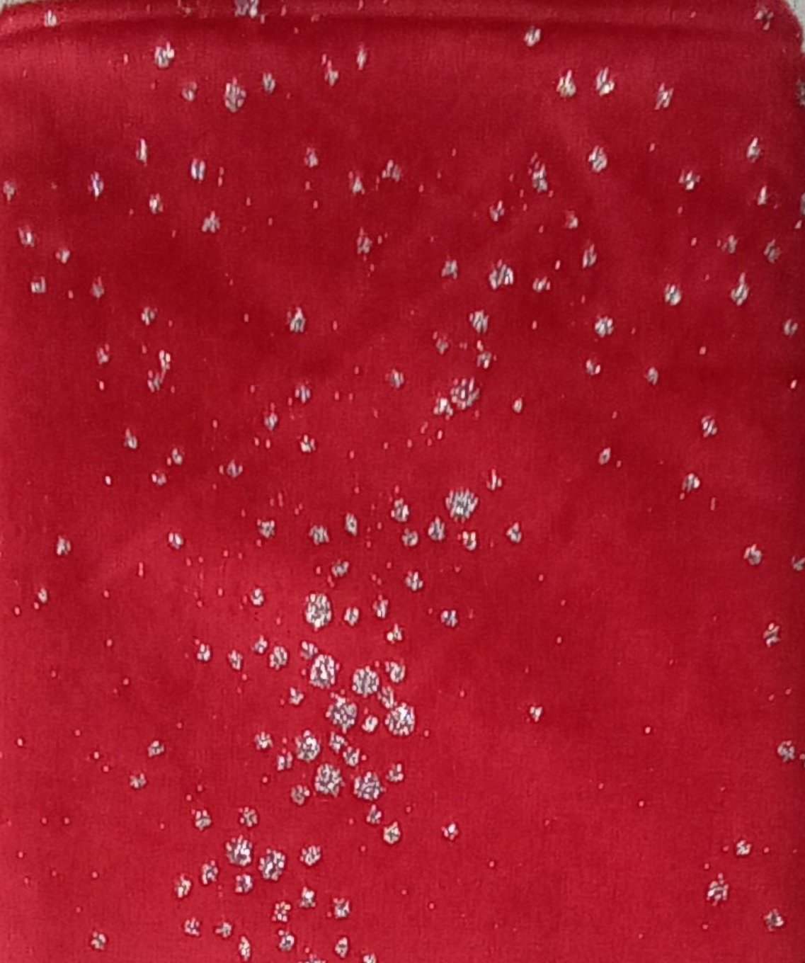 Tessuto velluto glitter rosso