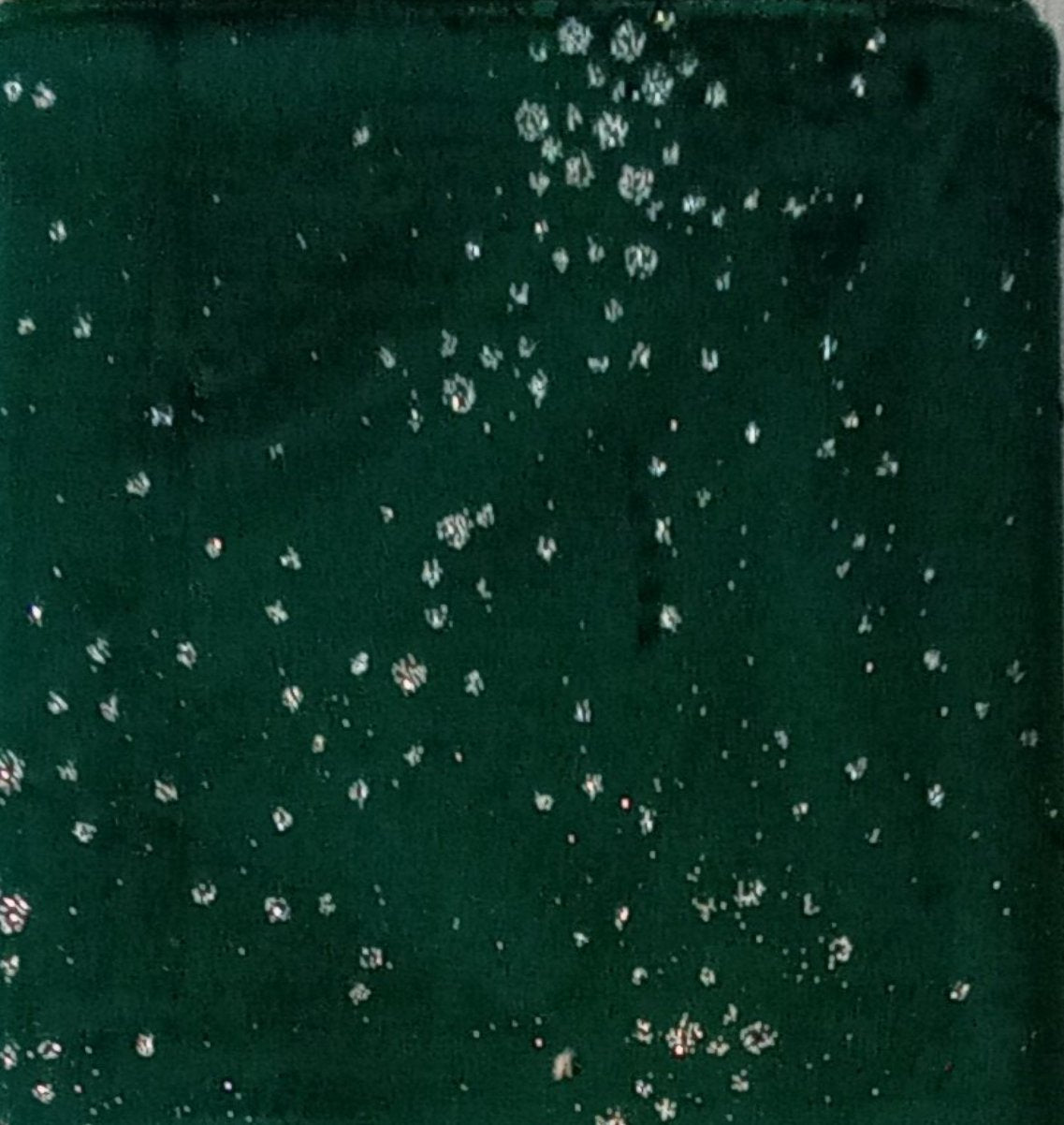 Tessuto velluto glitter verde