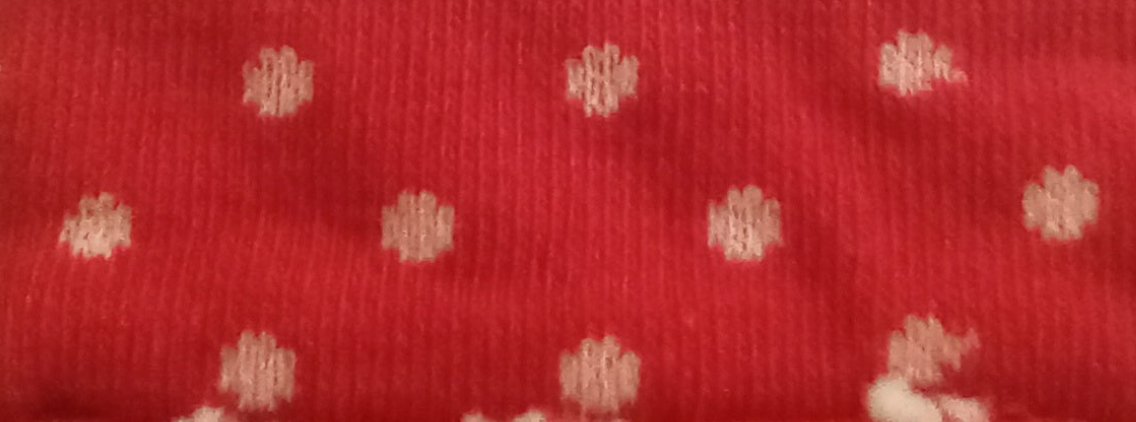 Tubolare rosso pois beige